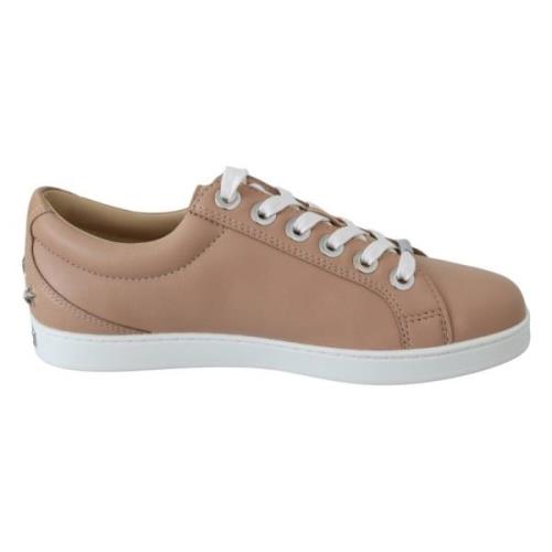 Poederroze Leren Sneakers Jimmy Choo , Pink , Dames