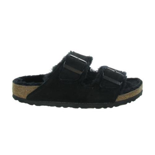 Shearling Arizona Sandalen Birkenstock , Black , Heren