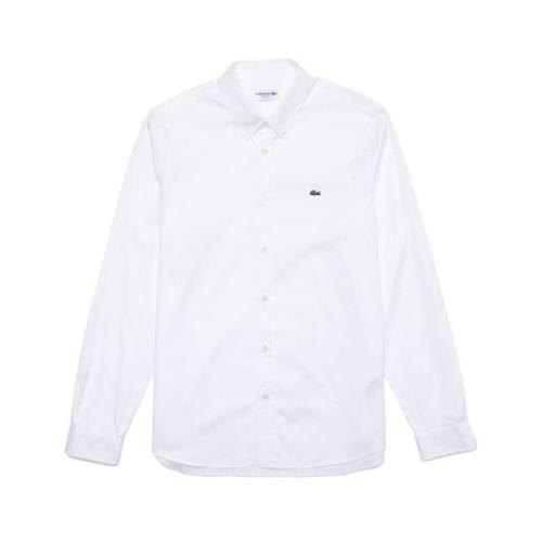 Reguliere Overhemd Lacoste , White , Heren