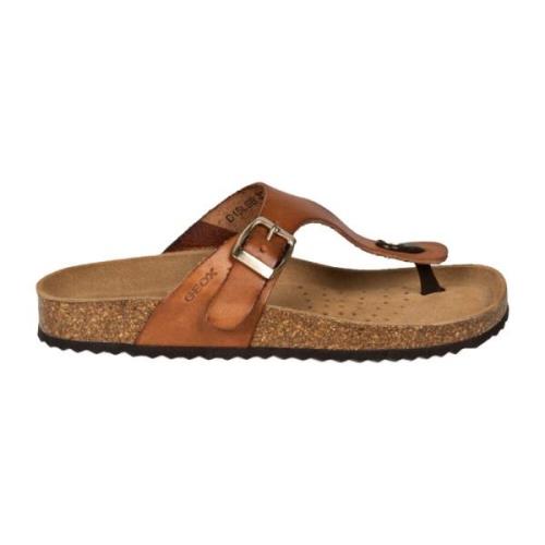 Stijlvolle Instap Sandalen Geox , Brown , Dames