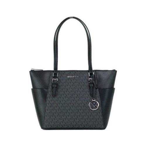 Charlotte Zwart PVC Leren Tote Tas Michael Kors , Black , Dames