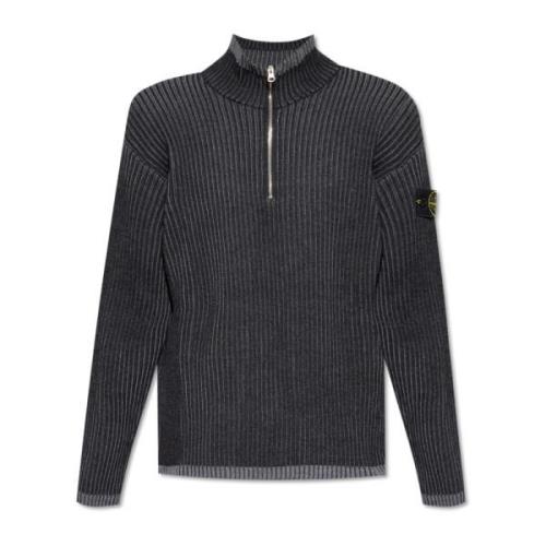 Geribbelde trui Stone Island , Gray , Heren