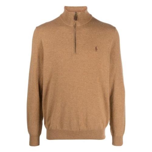 Latte Brown Heather Pullover Sweater Polo Ralph Lauren , Brown , Heren