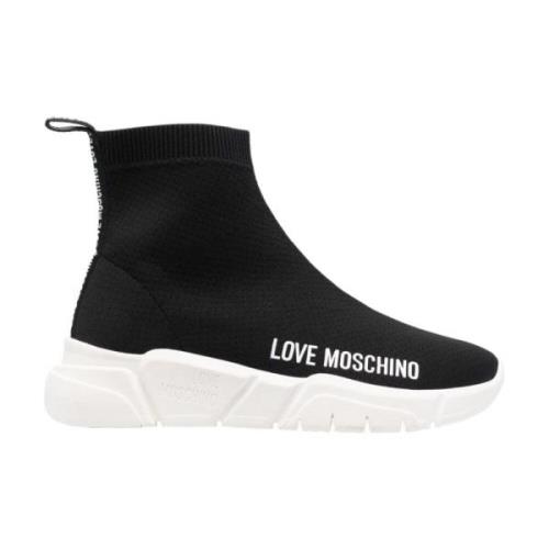 Dames Sneakers Love Moschino , Black , Dames