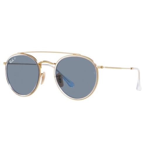 Gepolariseerde ronde metalen zonnebril Rb3647N Ray-Ban , Yellow , Unis...