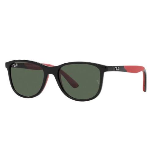 Kinderen Vierkante Zonnebril Zwart Rood Groen Ray-Ban , Black , Unisex