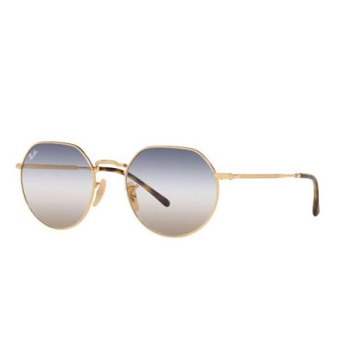 Ronde Metalen Zonnebril Rb3565 Jack Ray-Ban , Yellow , Unisex