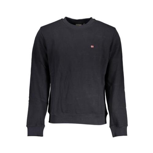 Elegant zwart langemouwensweatshirt Napapijri , Black , Heren