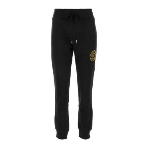 Stijlvolle zwarte katoenen joggers Versace Jeans Couture , Black , Dam...