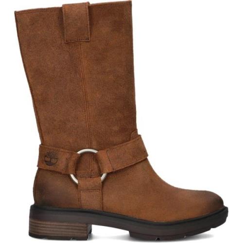 Hoge Pull Suède Bruine Laarzen Timberland , Brown , Dames