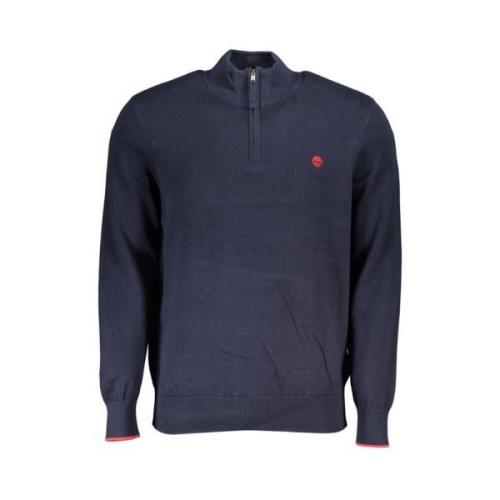 Half-Zip Biologisch Katoenen Trui Timberland , Blue , Heren