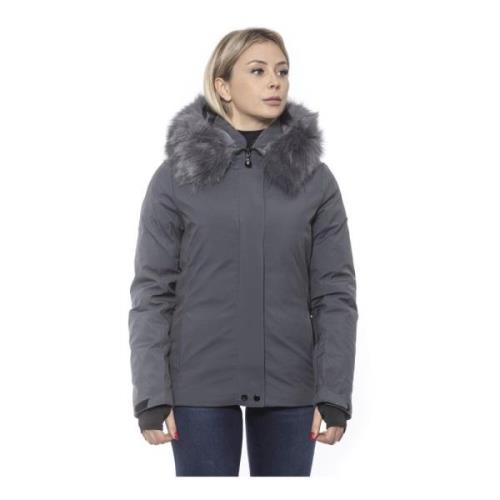 Grijze Damesjas met Capuchon Trussardi , Gray , Dames