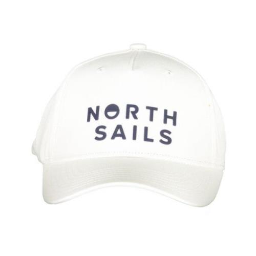 Witte Katoenen Pet met Klep North Sails , White , Unisex