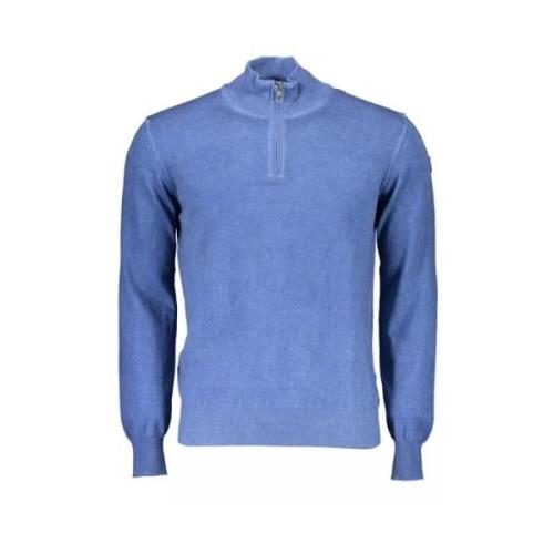 Elegante blauwe half-zip trui North Sails , Blue , Heren