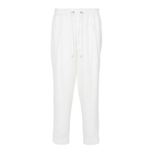 Lage Kruis Jacquard Monogram Broek Balmain , White , Heren