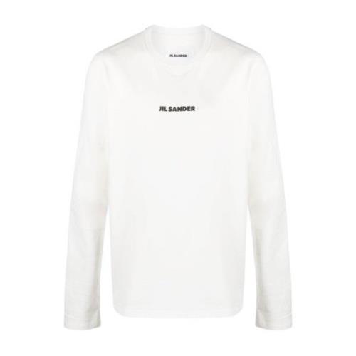 Heren Sweatshirt: Upgrade je casual garderobe Jil Sander , White , Her...