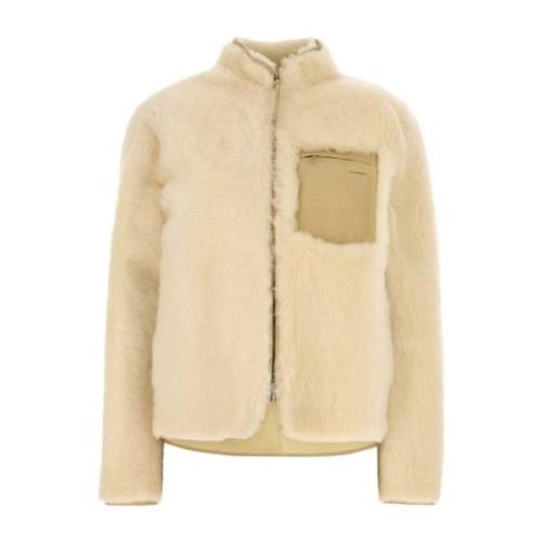 Shearling Jas in Zand Jil Sander , Beige , Dames