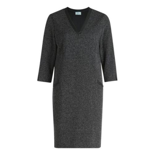 Elegante Businessjurk met V-hals vera mont , Black , Dames