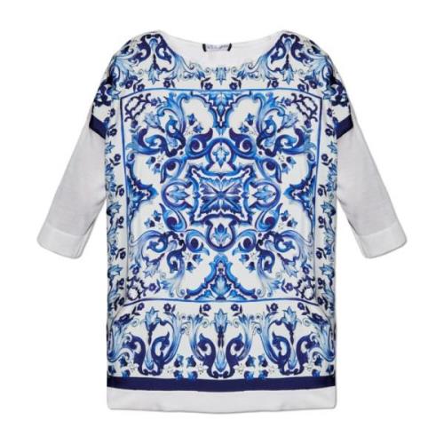 Zijden blouse Dolce & Gabbana , Blue , Dames