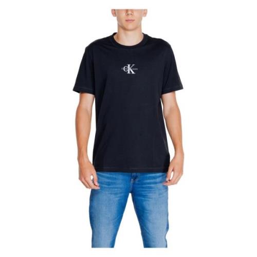 Monologo Tee Heren T-shirt Herfst/Winter Calvin Klein Jeans , Black , ...