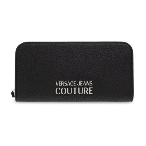 Portemonnee met logo Versace Jeans Couture , Black , Dames