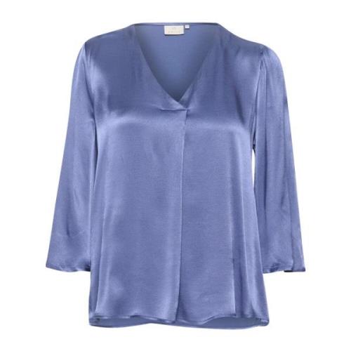 Elegante Blue Indigo Blouse Kaffe , Blue , Dames