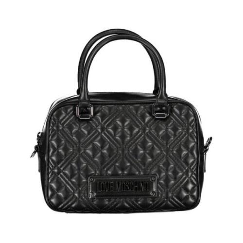 Zwarte Polyethyleen Schoudertas Love Moschino , Black , Dames