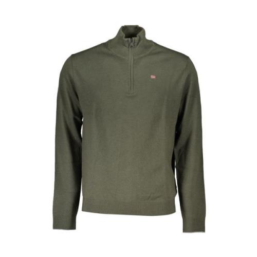 Elegante groene half-zip trui Napapijri , Green , Heren