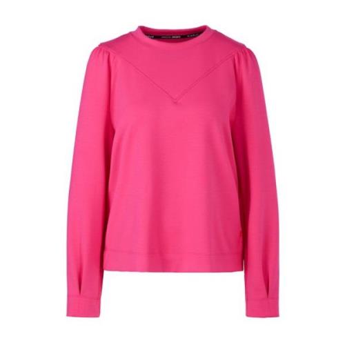 Chic Jersey Sweatshirt met Schouderdetail Marc Cain , Pink , Dames