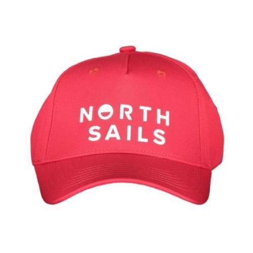 Katoenen pet met klep en logo North Sails , Red , Unisex