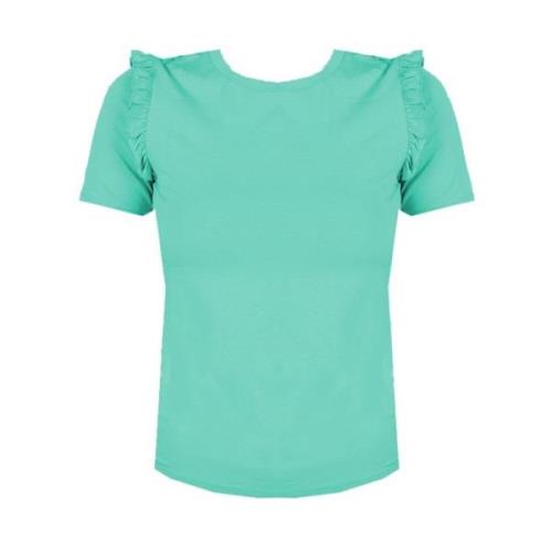 Gerimpeld Viscose Top Patrizia Pepe , Green , Dames