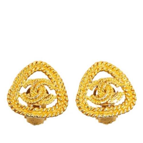 Pre-owned Metal chanel-jewelry Chanel Vintage , Yellow , Dames