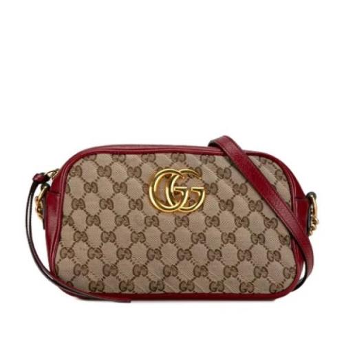 Pre-owned Canvas crossbody-bags Gucci Vintage , Beige , Dames