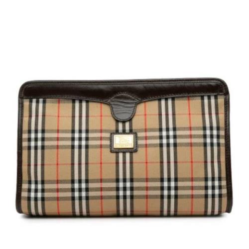 Pre-owned Canvas clutches Burberry Vintage , Beige , Dames