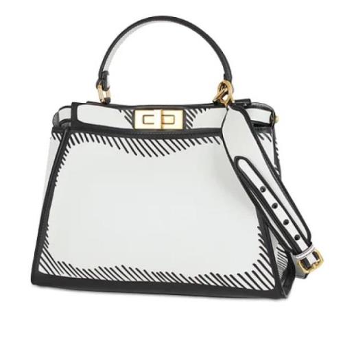 Pre-owned Leather fendi-bags Fendi Vintage , White , Dames