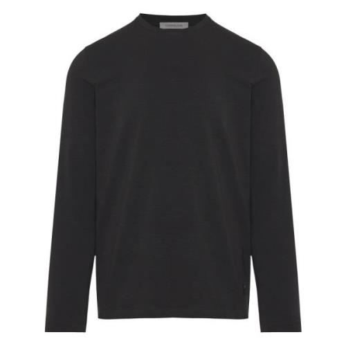 Katoenen sweatshirt met Elastaanmix Corneliani , Black , Heren