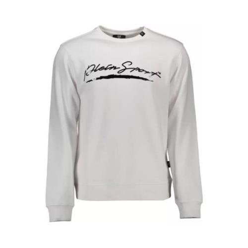 Grafisch Sweatshirt voor Mannen Plein Sport , White , Heren