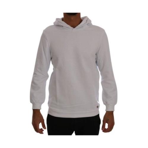 Luxe Witte Hoodie Katoen Daniele Alessandrini , White , Heren