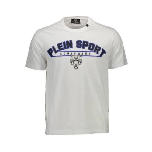 Elegant Ronde Hals T-Shirt Plein Sport , White , Heren