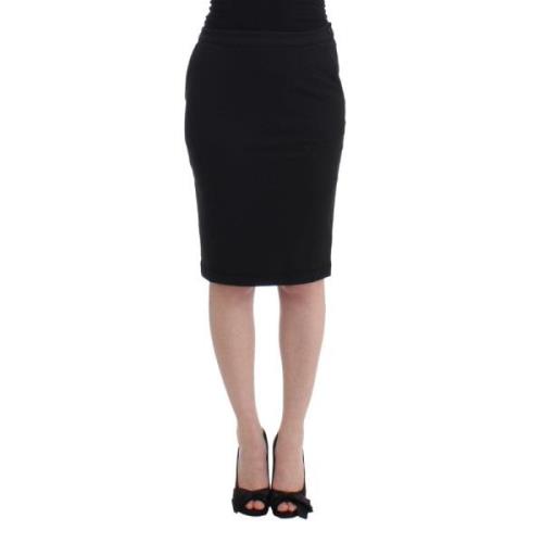 Elegante Zwarte Pencil Rok met Zijrits Gianfranco Ferré , Black , Dame...