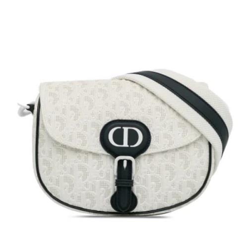 Pre-owned Leather crossbody-bags Dior Vintage , White , Dames