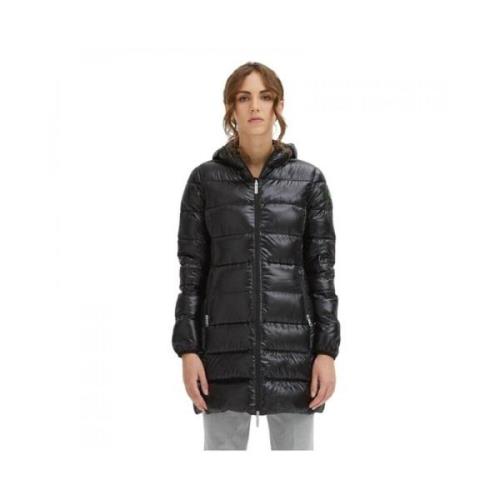 Lichtgewicht donsjack met capuchon Centogrammi , Black , Dames