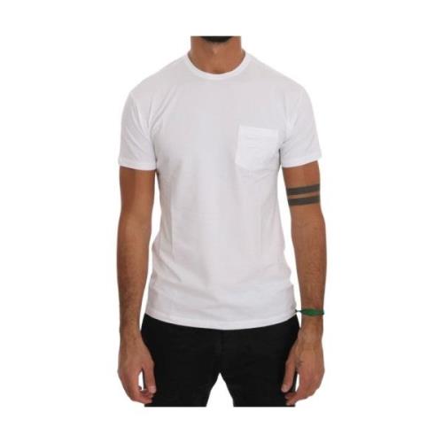 Elegant wit katoenen T-shirt Daniele Alessandrini , White , Heren