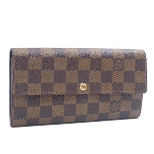 Pre-owned Canvas wallets Louis Vuitton Vintage , Brown , Dames