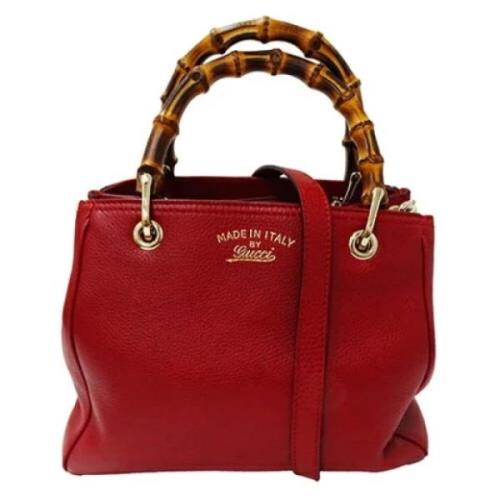 Pre-owned Leather handbags Gucci Vintage , Red , Dames