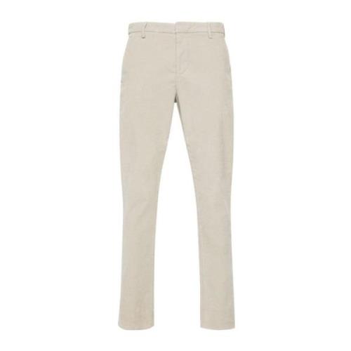 Corduroy Broek Beige Straight Leg Dondup , Beige , Heren