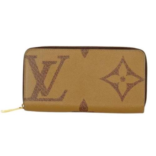 Pre-owned Canvas wallets Louis Vuitton Vintage , Beige , Dames