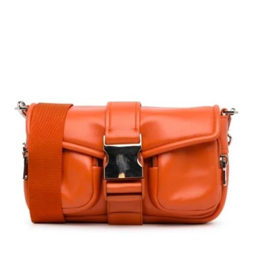 Pre-owned Leather crossbody-bags Prada Vintage , Orange , Dames