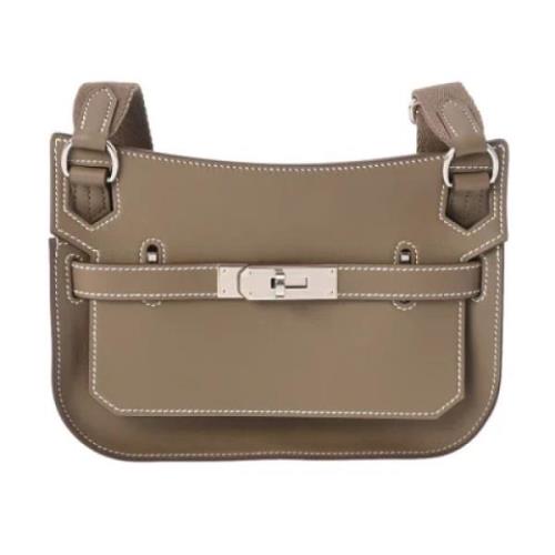 Pre-owned Leather hermes-bags Hermès Vintage , Gray , Dames