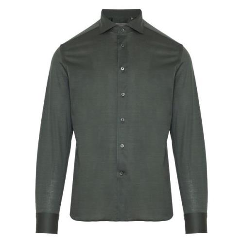 Jersey Katoenen Shirt Corneliani , Green , Heren